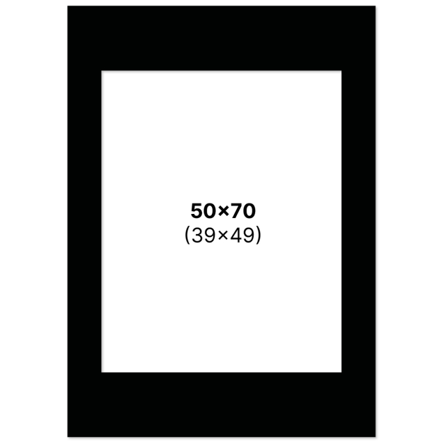 Passepartout Sort 50x70 cm