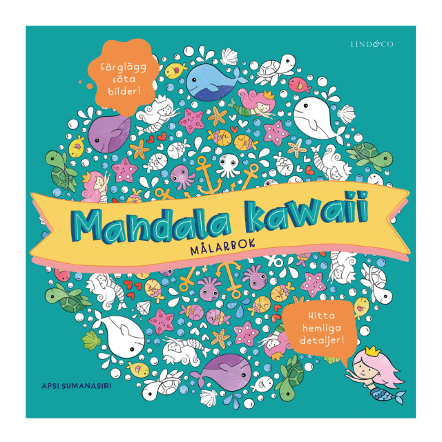 Mandala kawaii - Målarbok