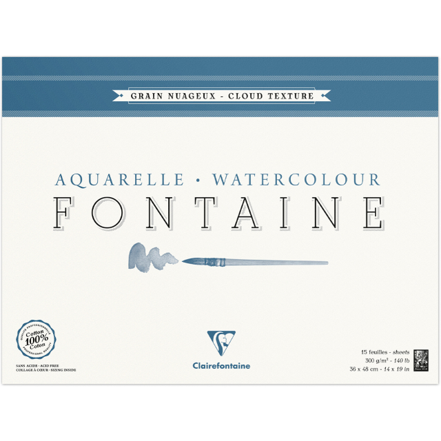 Fontaine Akvarelblok Cloud Texture 36x48 cm 300g