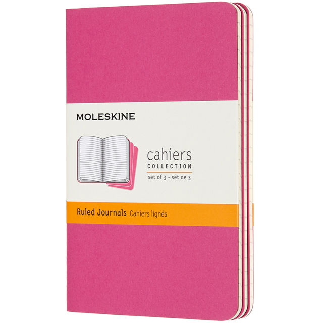 Cahier Notebook Pocket Pink Linjeret