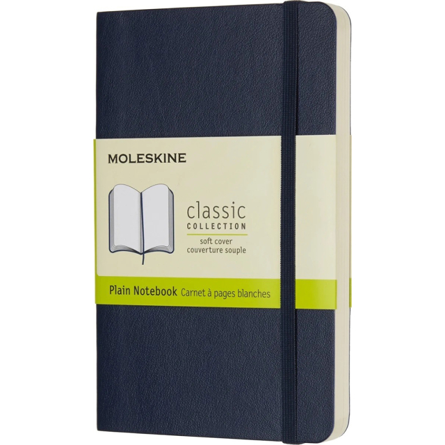 Classic Soft Cover Notebook Pocket Blue Ulinjeret