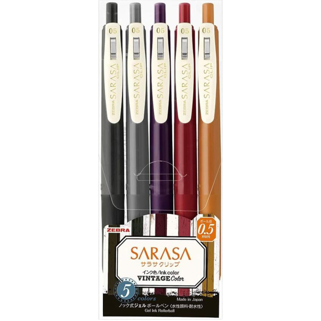 Sarasa Clip Vintage B 5-pak
