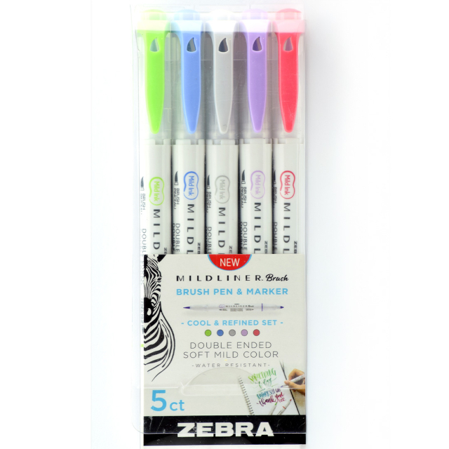 Mildliner Brush 5-pack Cool & Refined set