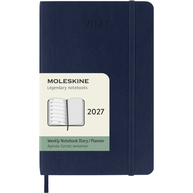Kalender 12M Weekly Notebook 2027 Softcover Pocket Sapphire Blue 