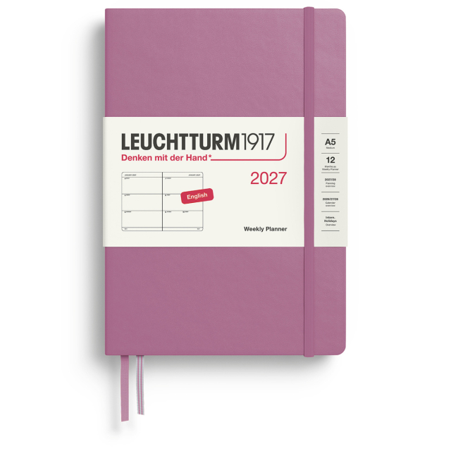 Kalender Weekly Planner 2027 A5 Dusty Rose