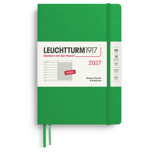 Kalender Weekly Planner & Notebook 2027 A5 Spring Leaf