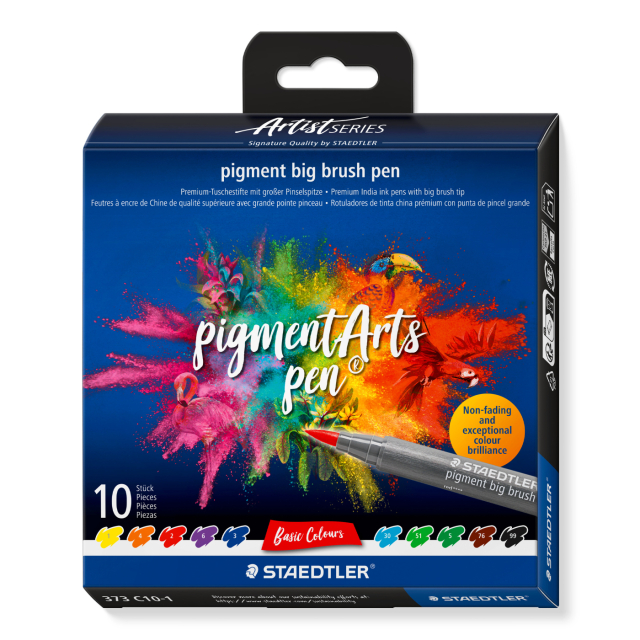 Pigment Arts Big Brush Pen 10-sæt Basic