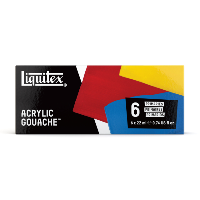 Gouachefarve Primaries Sæt 6x22 ml