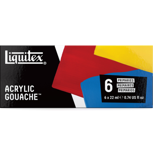 Gouachefarve Primaries Sæt 6x22 ml