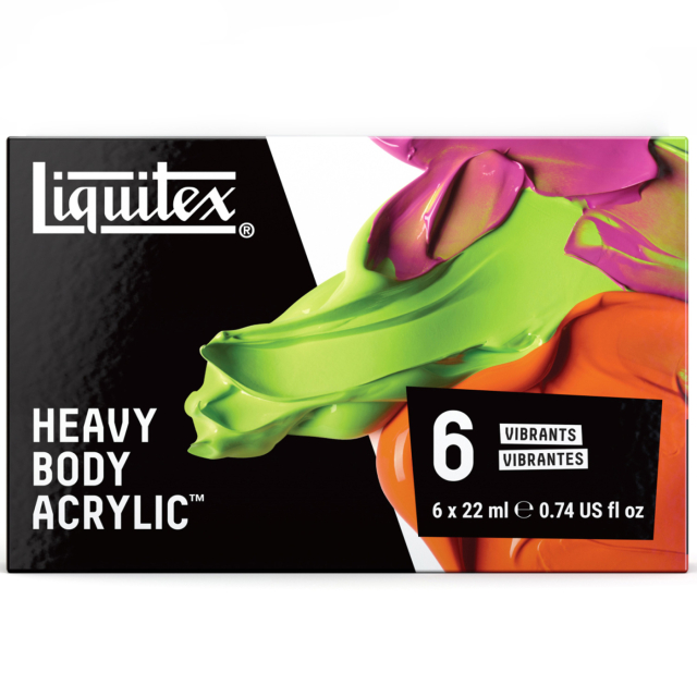 Akrylmaling Heavy Body Vibrant Set 6x22 ml