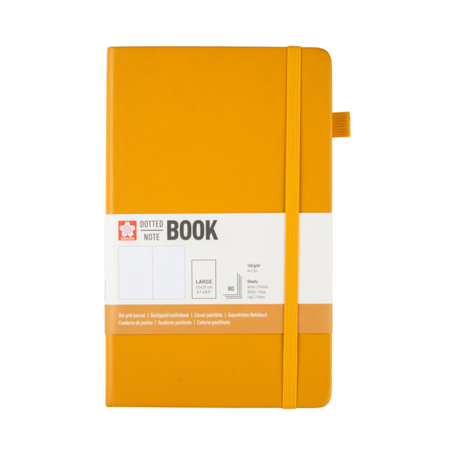 Notebook 13x21 cm Hard Cover Japanese Kerria Dotted