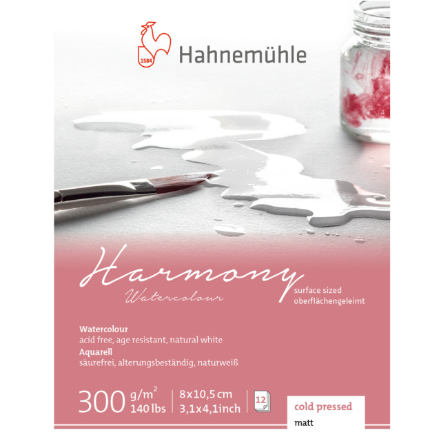 Akvarelblok Harmony CP 300g 8 x 10,5 cm