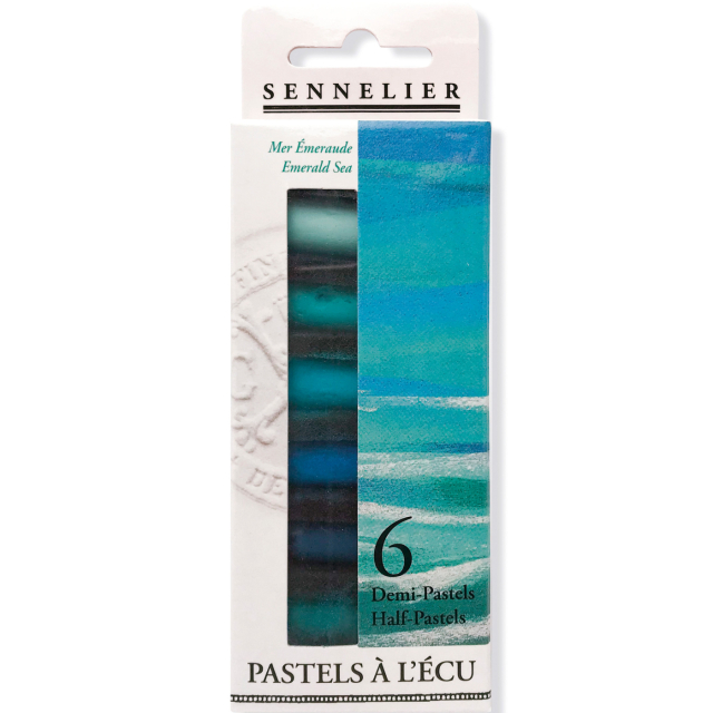 Blød pastel 1/2 à l'écu Emerald Sea 6-sæt