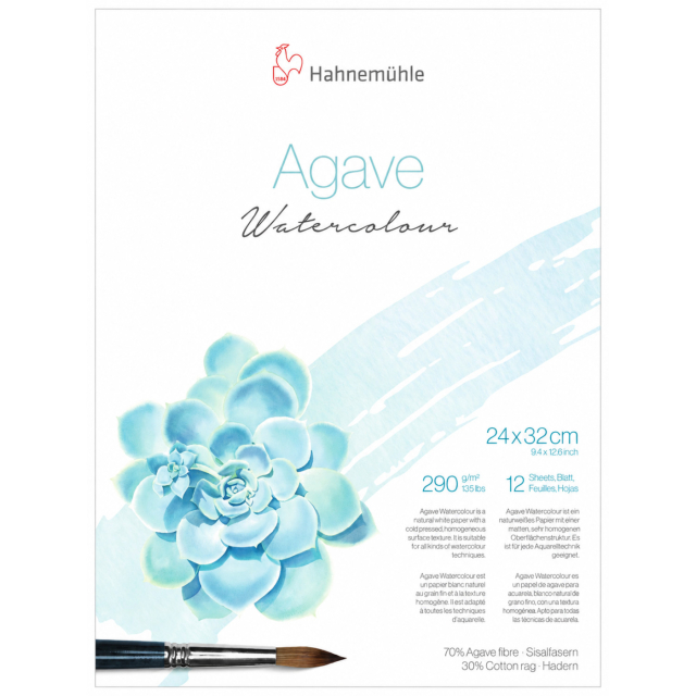 Akvarelblok Agave 290g CP 24x32 cm