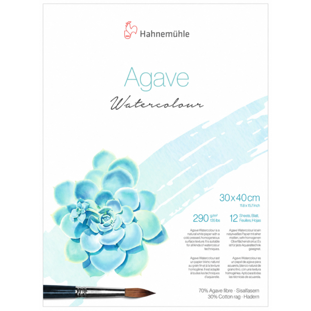 Akvarelblok Agave 290g CP 30x40 cm