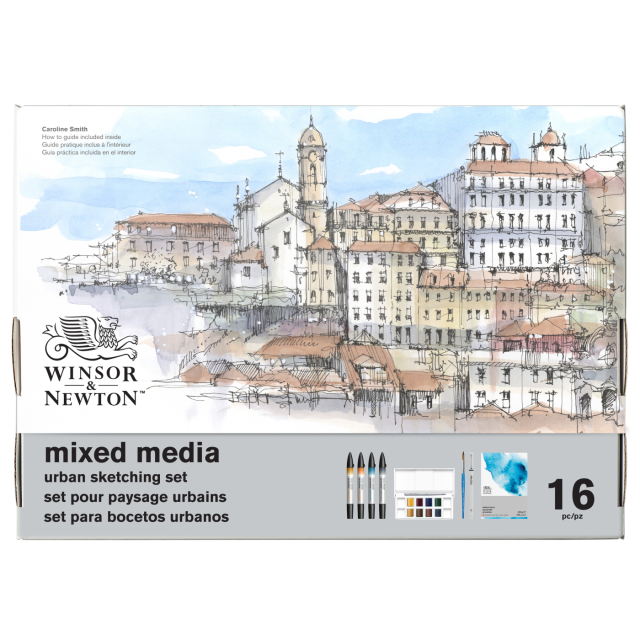Mixed Media Urban Sketching Set 16 dele