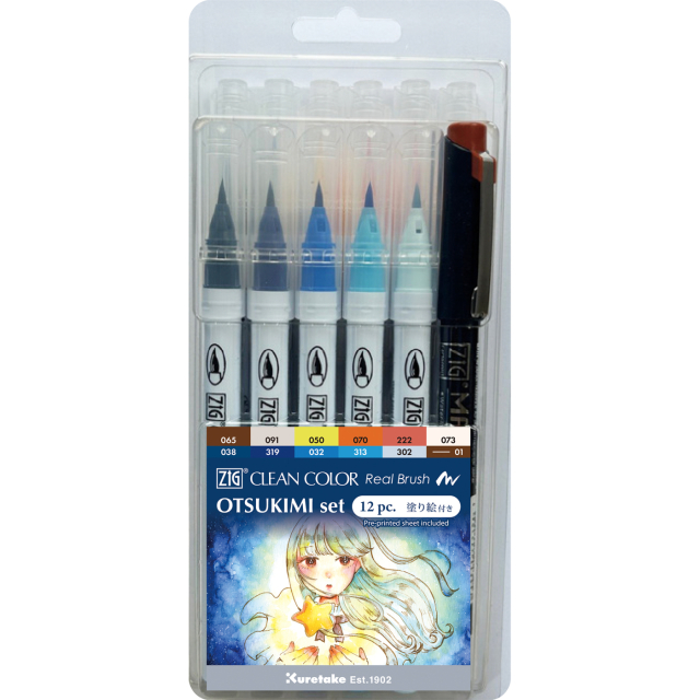 Clean Color Real Brush sæt 12 stk Otsukimi Colors