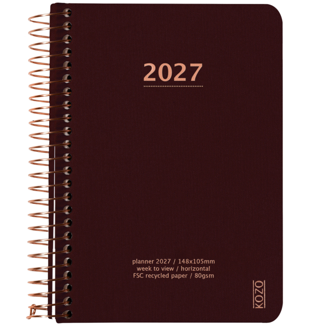 Kalender 2027 A6 Weekly Coffee