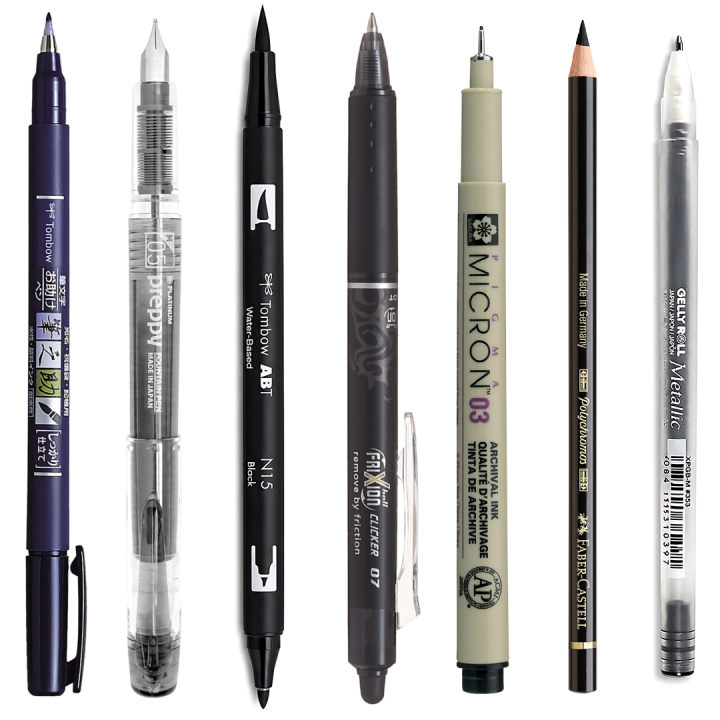Sample kit Sort i gruppen Penne / Kunstnerpenne hos Pen Store (sample03_set)