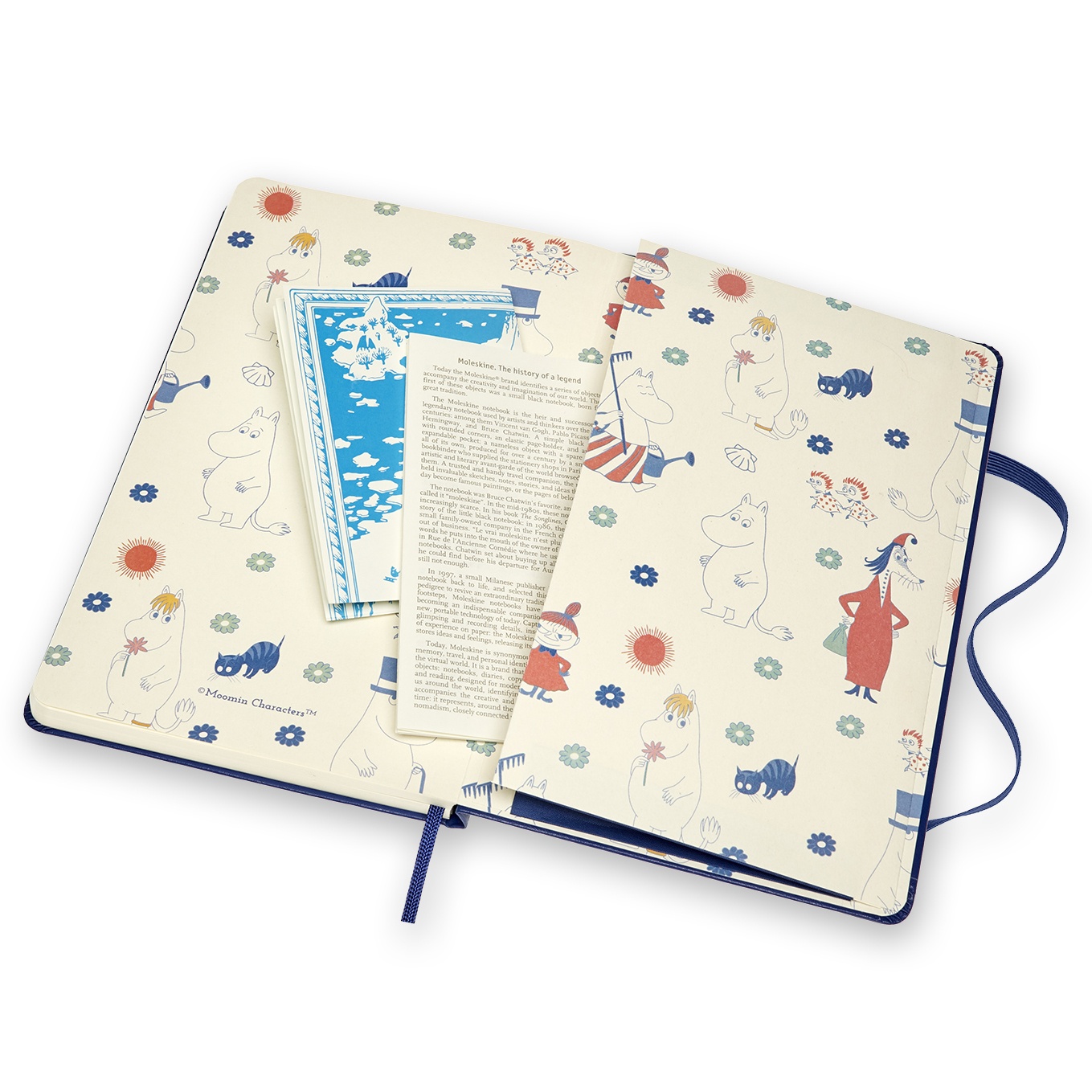 Hardcover Large Moomin Blå Ruled i gruppen Papir & Blok / Skriv og noter / Notesbøger hos Pen Store (100373)
