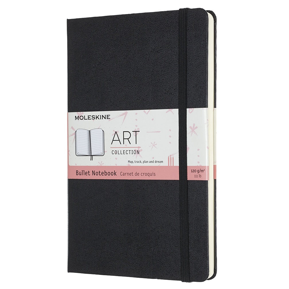 Art Bullet Notesbog Large Sort i gruppen Papir & Blok / Skriv og noter / Notesbøger hos Pen Store (100375)
