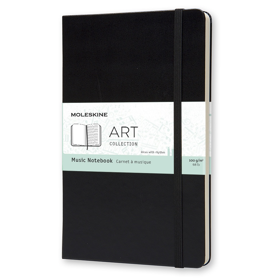 Art Music Notesbog Large Sort i gruppen Papir & Blok / Skriv og noter / Notesbøger hos Pen Store (100376)