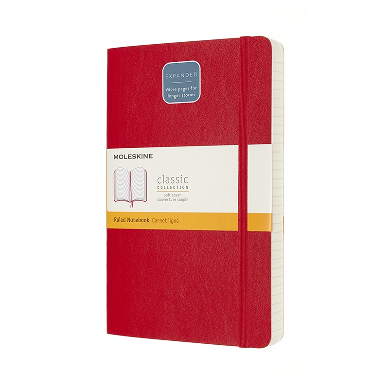 Classic Soft Cover Expanded Red i gruppen Papir & Blok / Skriv og noter / Notesbøger hos Pen Store (100437_r)