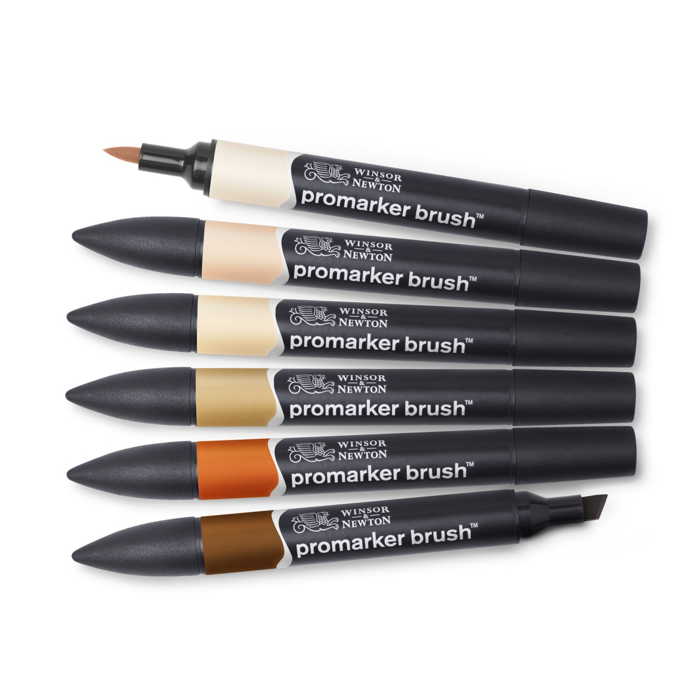 BrushMarker sæt 6 stk Skin Tones i gruppen Penne / Kunstnerpenne / Illustrationmarkers hos Pen Store (100553)