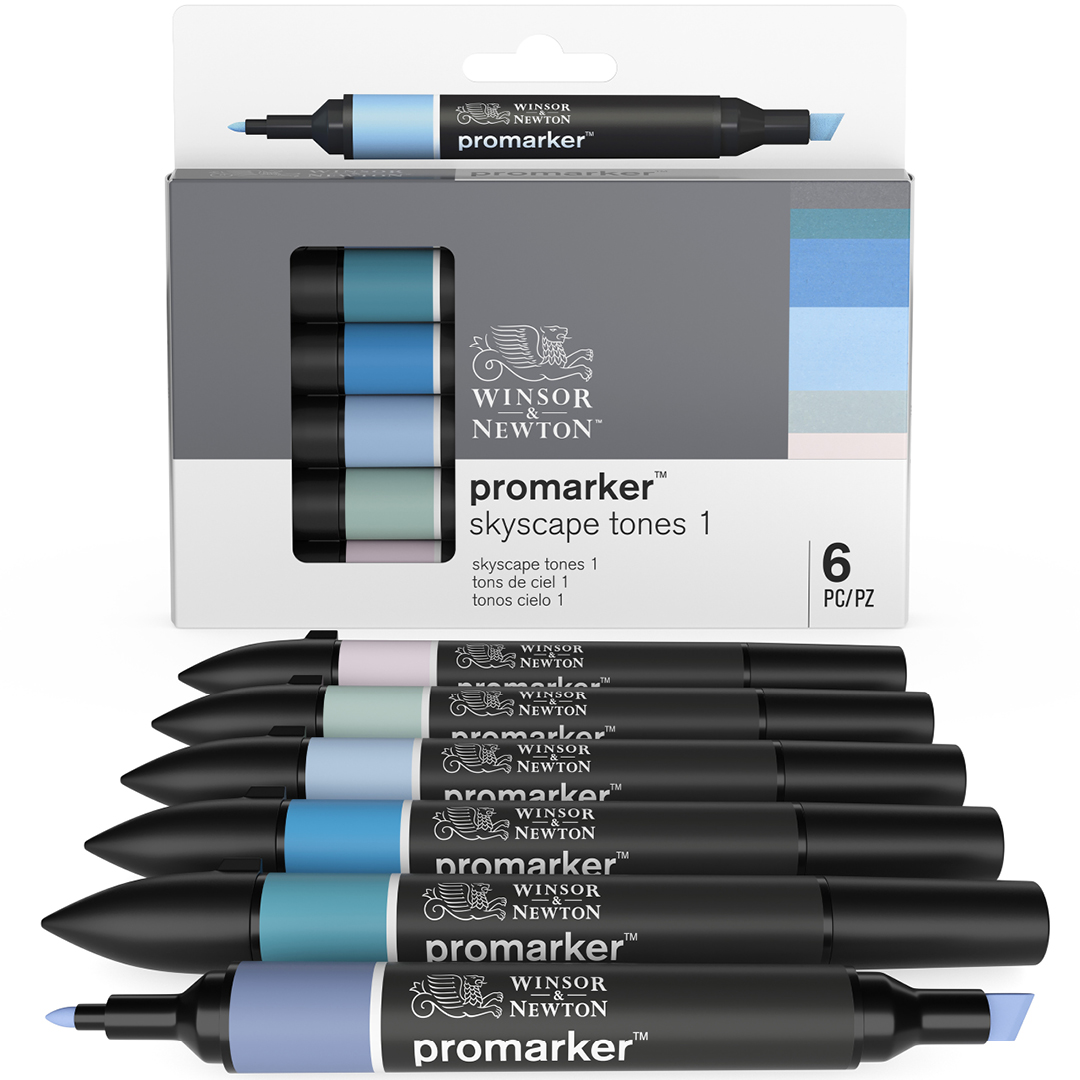 ProMarker sæt 6 stk Skyscape Tones i gruppen Penne / Kunstnerpenne / Tuschpenne hos Pen Store (100565)