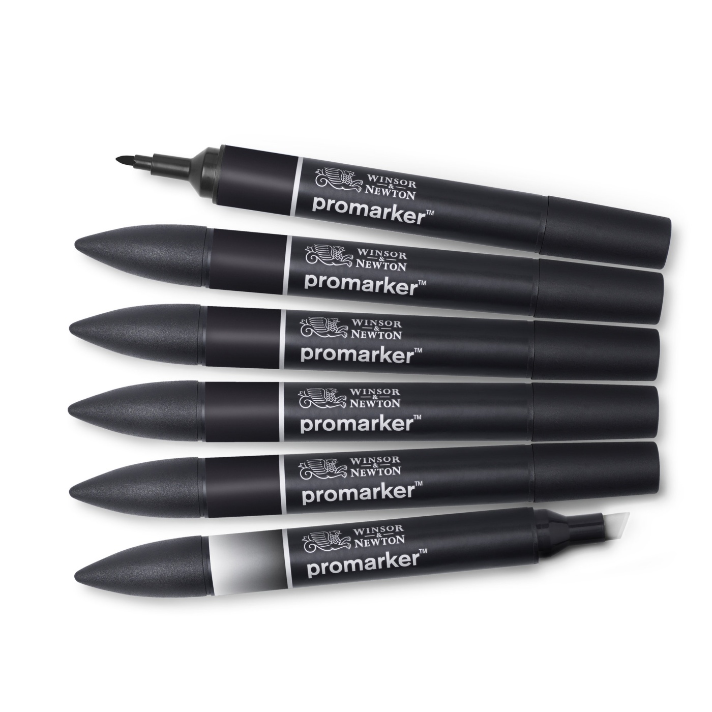 ProMarker sæt 6 stk Black & Blender i gruppen Penne / Kunstnerpenne / Illustrationmarkers hos Pen Store (100567)