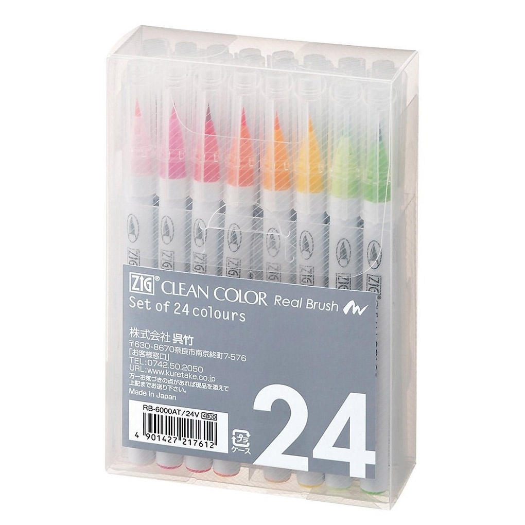 Clean Color Real Brush sæt 24 stk i gruppen Penne / Kunstnerpenne / Penselpenne hos Voorcrea (100961)
