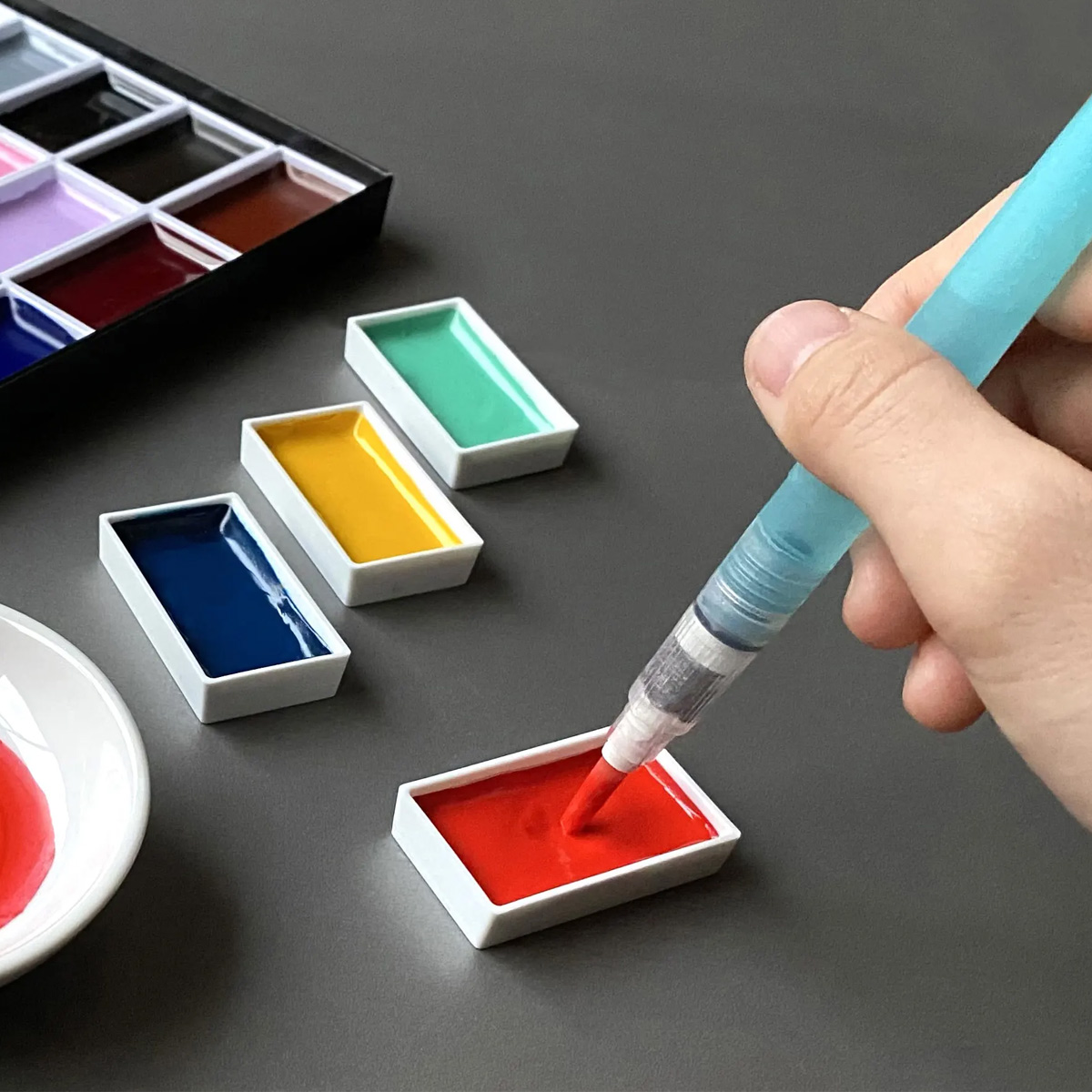 Gansai Tambi Aquarelle 12-set i gruppen Kunstnerartikler / Farver / Akvarelfarver hos Pen Store (100977)
