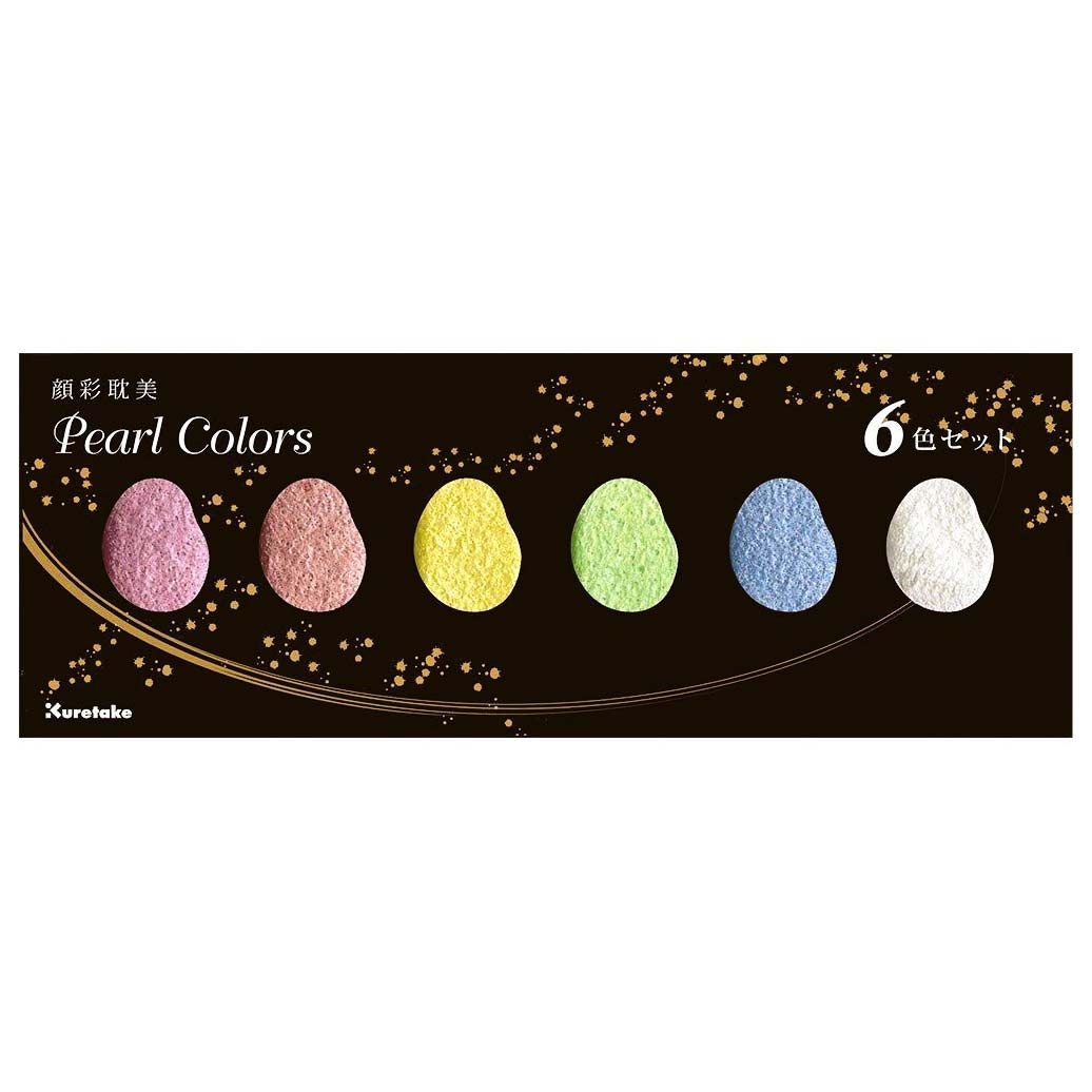 Gansai Tambi Akvarel sæt 6 stk Pearl Colors i gruppen Kunstnerartikler / Farver / Akvarelmaling hos Pen Store (101079)