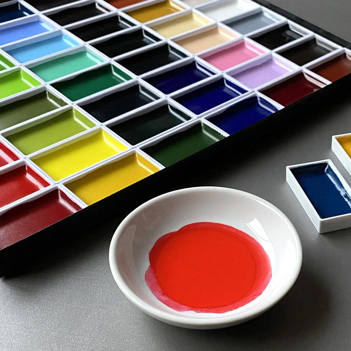 Gansai Tambi Akvarel sæt 48 stk i gruppen Kunstnerartikler / Farver / Akvarelfarver hos Pen Store (101261)