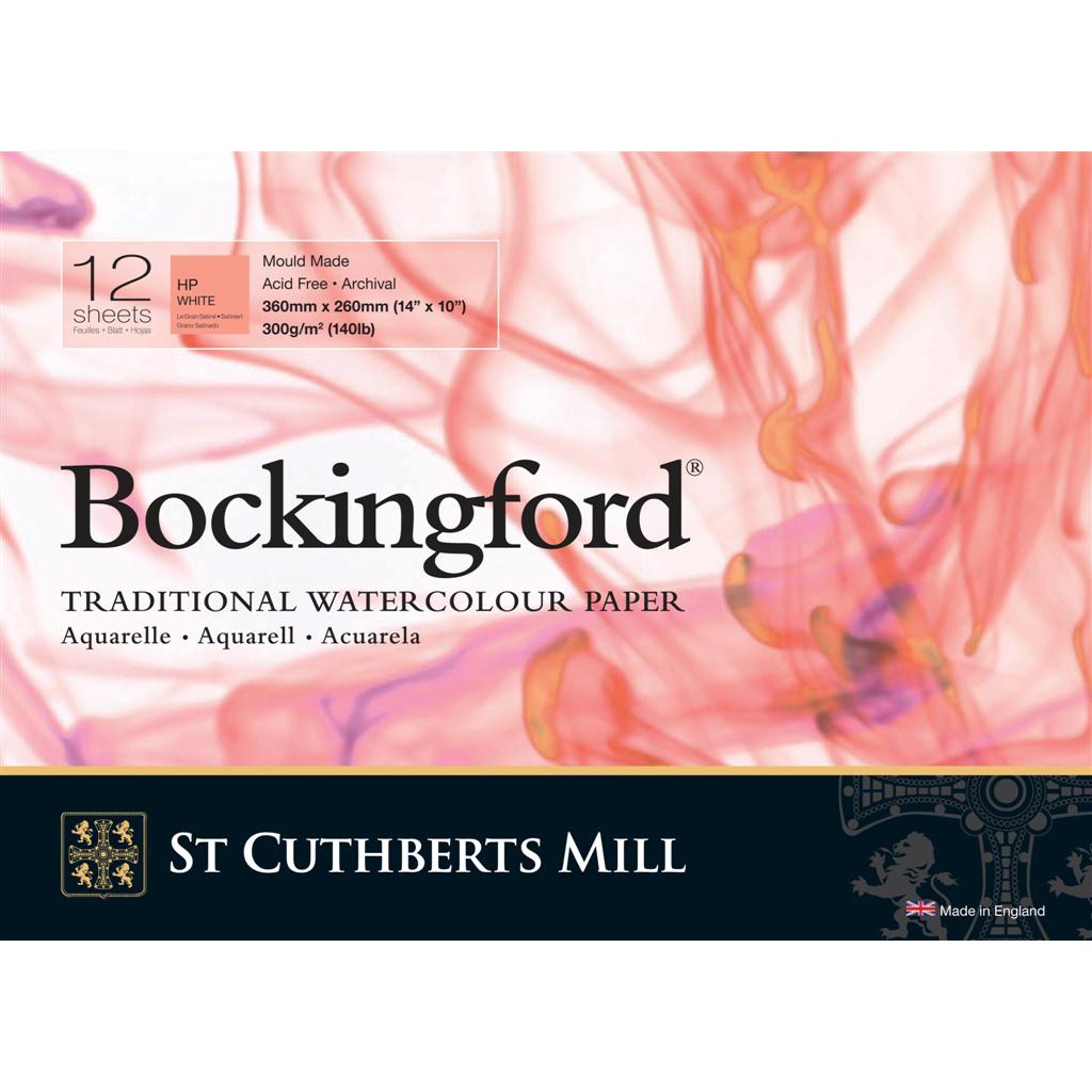 Bockingford Akvarelblok 300g 360x260mm HP i gruppen Papir & Blok / Kunstnerblok / Akvarelblok hos Pen Store (101492)