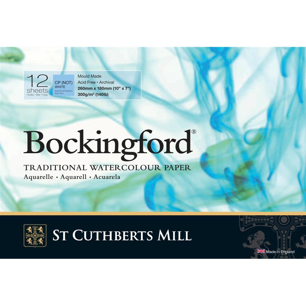 Bockingford Akvarelblok CP/NOT 300g 26x18cm i gruppen Papir & Blok / Kunstnerblok / Akvarelblok hos Pen Store (101495)