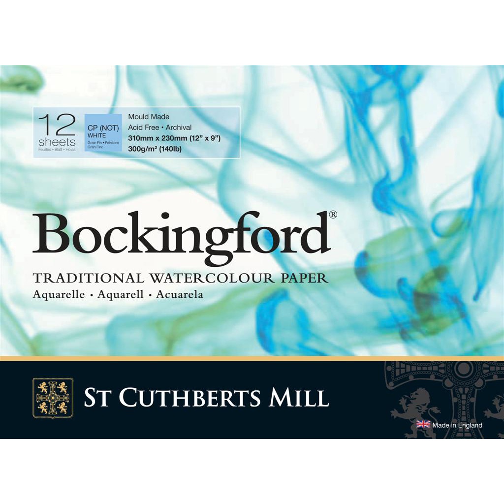 Bockingford Akvarelblok CP/NOT 300g 31x23cm i gruppen Papir & Blok / Kunstnerblok / Akvarelblok hos Pen Store (101496)