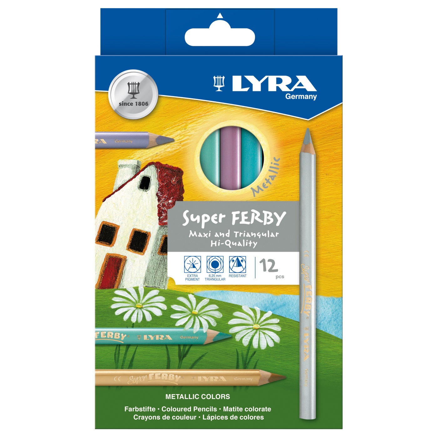 Jeg vil være stærk narre ventilator Lyra Super Ferby 12-sæt Metallic | Pen Store