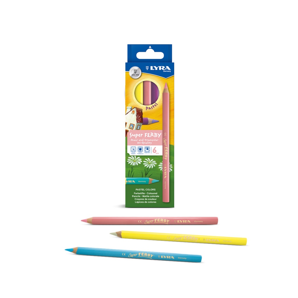 Super Ferby 6-sæt Pastel i gruppen Kids / Børnepenne / Farvepenne for børn hos Pen Store (101585)