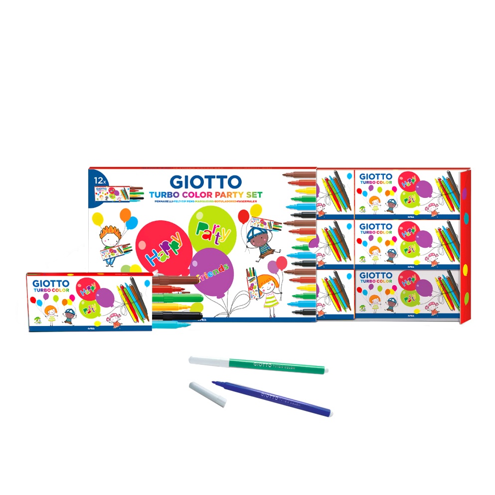 Turbo Color Tuschpenne Party Set x 12 i gruppen Kids / Bøger til børn / Børnefest hos Pen Store (101591)