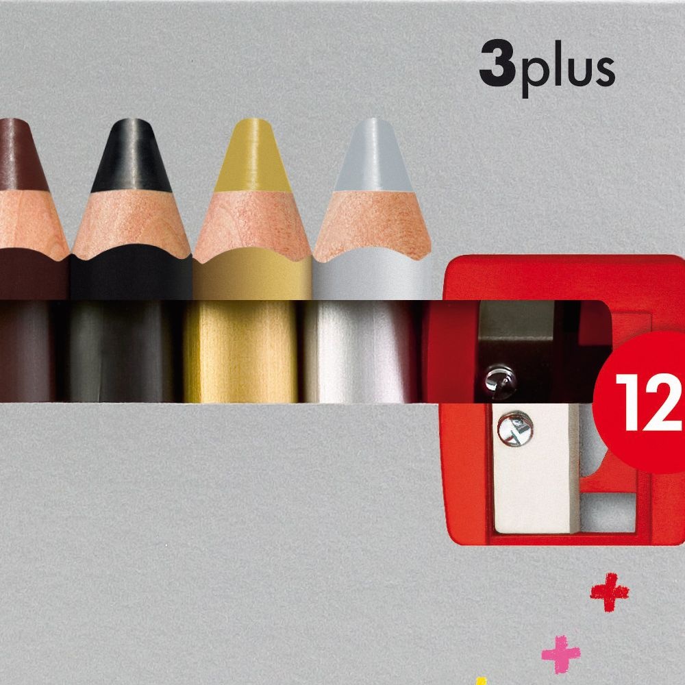 3plus 12-set i gruppen Kids / Børnepenne / Farvepenne for børn hos Pen Store (101782)