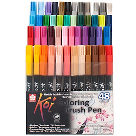 Koi Colouring Brush Pen sæt 48 stk i gruppen Penne / Kunstnerpenne / Penselpenne hos Pen Store (102308)
