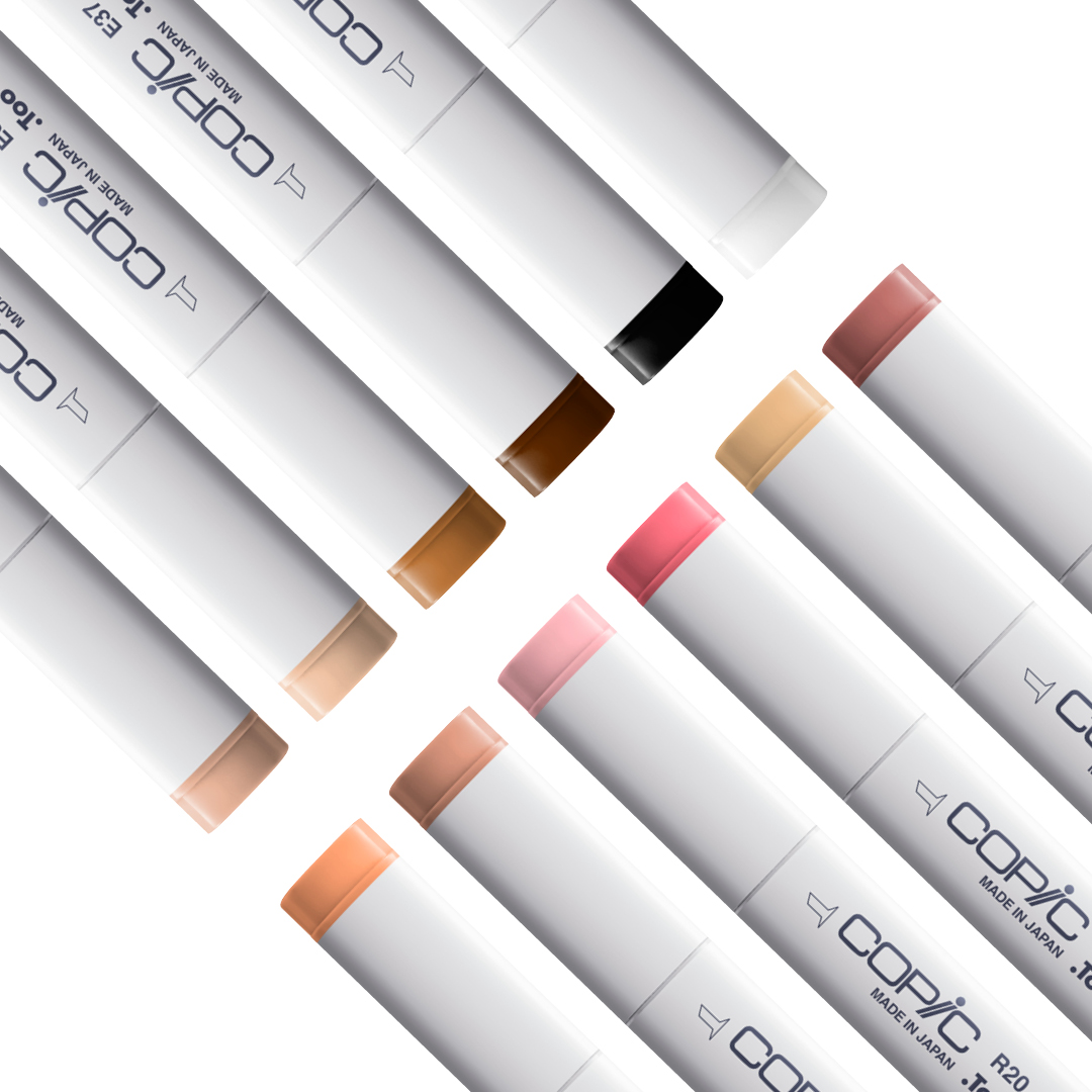 Classic sæt 12 stk Skin tones