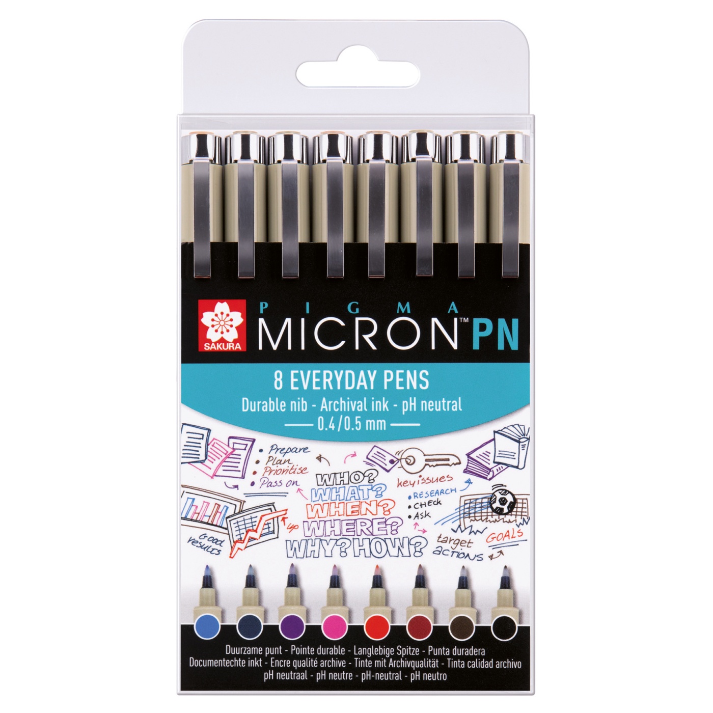 Pigma Micron PN 8-pack i gruppen Penne / Produktserie / Pigma Micron hos Pen Store (103527)