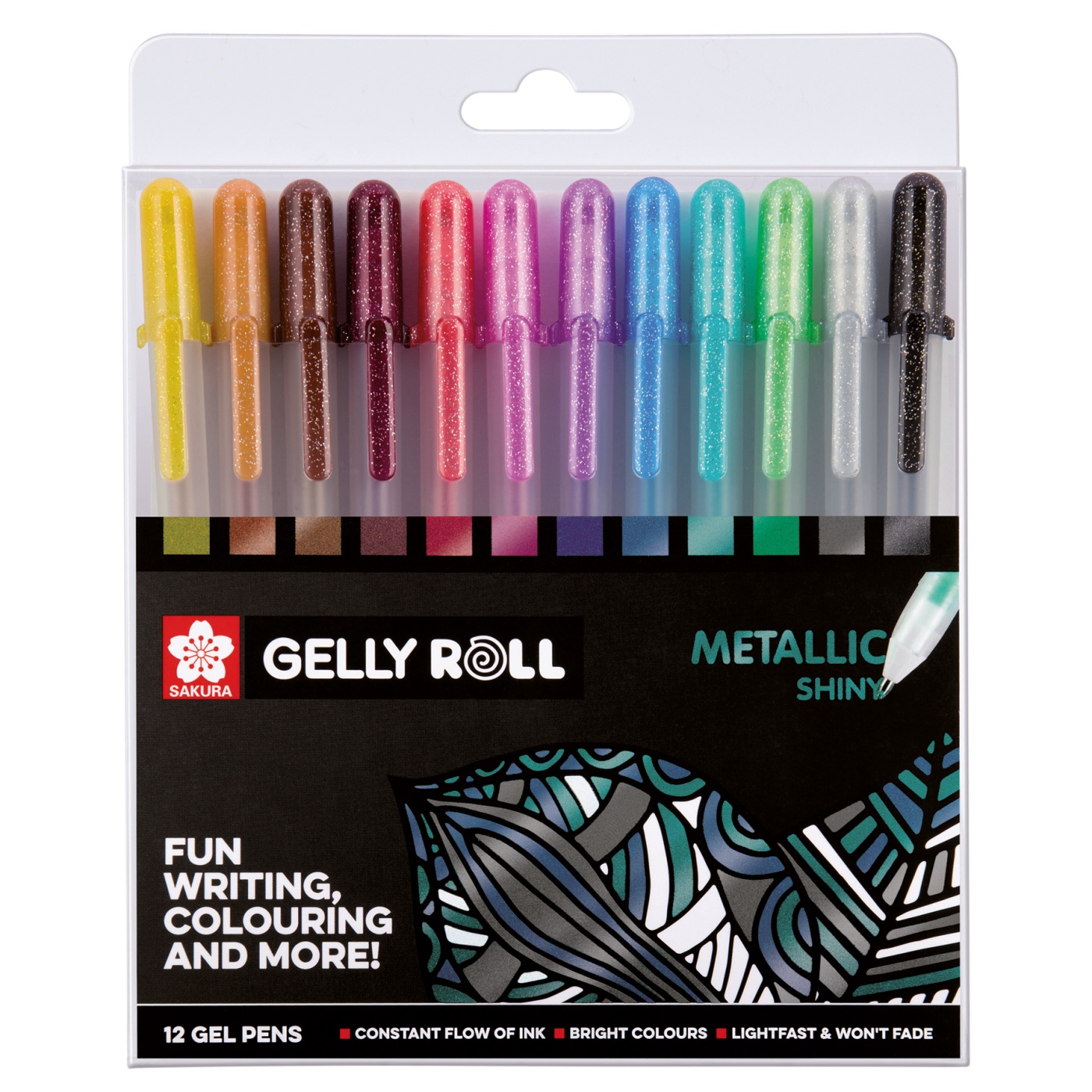 Gelly Roll Metallic 12-pack i gruppen Hobby & Kreativitet / Skabe / Bullet Journaling hos Pen Store (103592)