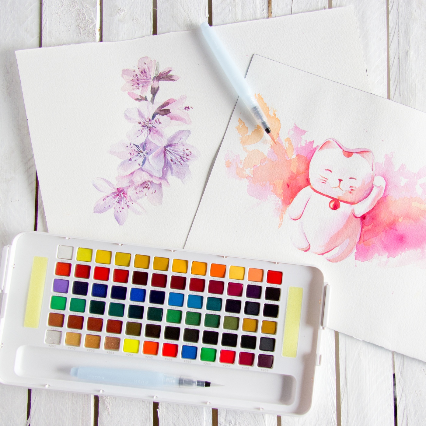 Koi Water Colors Sketch Box 72 i gruppen Kunstnerartikler / Farver / Akvarelfarver hos Pen Store (103857)