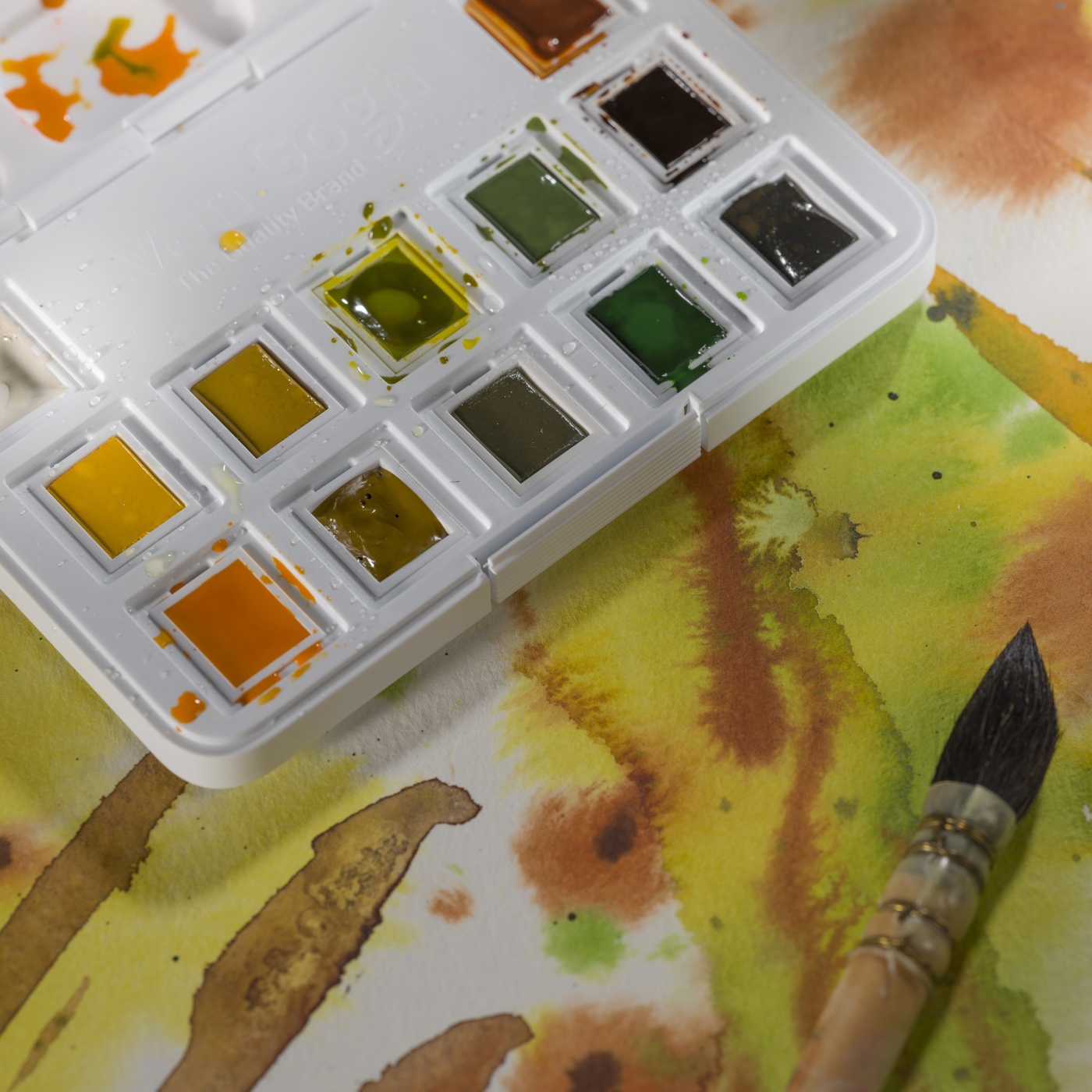 Pocket Box Akvarel 12-sæt Nature i gruppen Kunstnerartikler / Farver / Akvarelfarver hos Pen Store (104065)