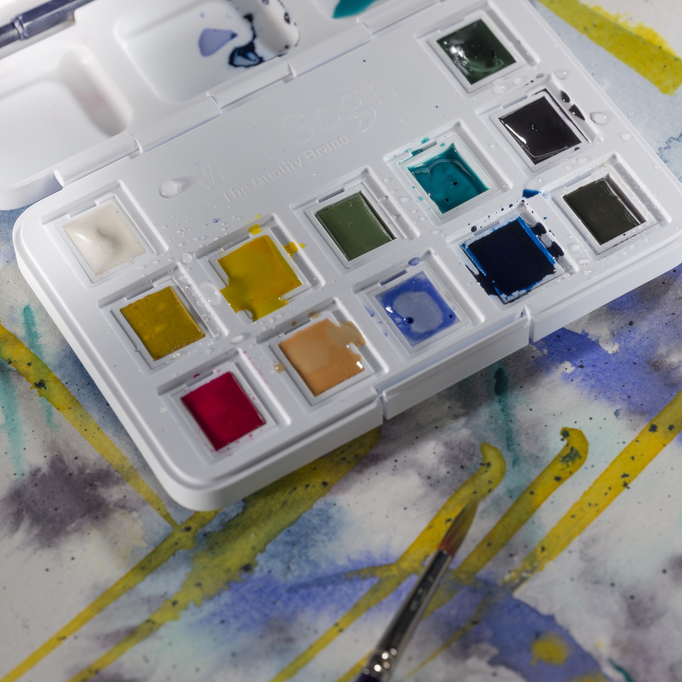 Pocket Box Akvarel 12-sæt Muted i gruppen Kunstnerartikler / Farver / Akvarelfarver hos Pen Store (104067)