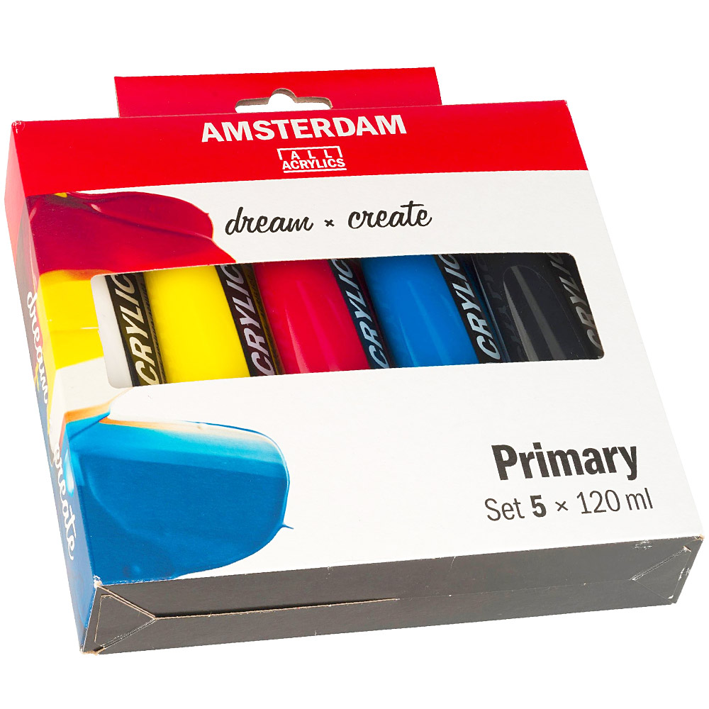 Akryl Primary Sæt i gruppen Kunstnerartikler / Farver / Akrylfarver hos Pen Store (104068)
