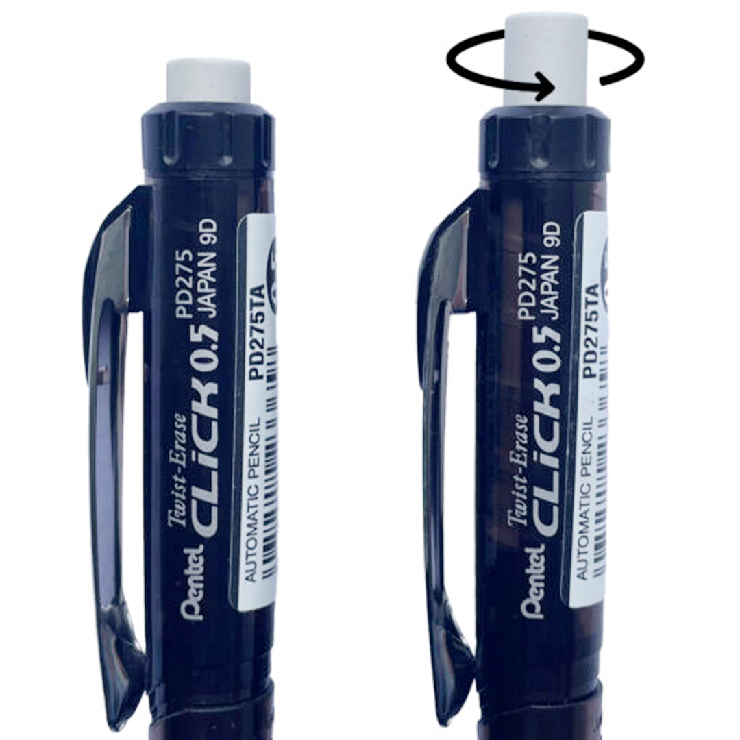 Druckbleistift Side Click Twist-Erase Click – 0,9 Mm, Mit Taschenclip, Für Präzises Schreiben